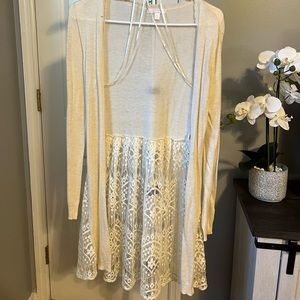 Ivory lace cardigan